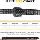 Black Western Cowboy Belt for Men Women Western Cowboy Cowgirl Y2k Studded Belt Western Punk Studded Belts