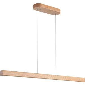 31" Wooden Linear Pendant Light LED Pendant Light Dimmable Pool Table Island Lights Modern Linear Chandeliers for Dining Room Kitchen Ceiling Pendant Lamp for Dining Room Kitchen Island Natural