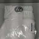 NICETOWN White Linen Curtains 90 inches Long, Grommet Thick Linen Blend Privacy Added with Light Filtering Window Treatments for Nursery/Bedroom, W42 x L90, 2 Panels