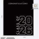 Class of 2026 Graduation Banner 5X6feet - Large CONGRATS GRAD Polyester Banner, Photo Backdrop & Wall Decor for Commencement Party Supplies, Black and White Graduation Party Decorations for High School & College