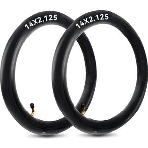2Pack 14x2.125 Electric Bike Inner Tube, 14 Inch Electric Bike Tire Tube, Heavy-Duty Replacement Bicycle Tubes with Angled Valve Stem for Electric Scooters, E-Bike, Bicycle Tires
