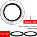 SAFBY 2 PCS Aluminum Global Type F Cam and Groove Hose Fitting, Plug x NPT Male with 2 PCS Camlock Gasket Fitting (1.5")