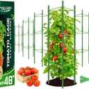 Legigo 6-Pack Tomato Cage for Garden Plant Support- Up to 48inch Garden Stakes Tomato Cage, Tomato Trellis for Potted Plants, Tomato Cages Plant Stakes for Climbing Vegetables Plants Flowers