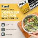 PAMI Plastic Food Wrap 18 x 2000 FT with Slide Cutter Safe Cling Stretch Film, BPA Free, Microwave & Freezer Safe, Durable Food Storage Wrap for Home & Commercial Use