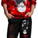 Volrath Anime Hoodies and Sweatpants Unisex Jujutsu Kaisem Cosplay Satoru Cosplay Hooded Sweatshirts Tracksuits Suit, XL