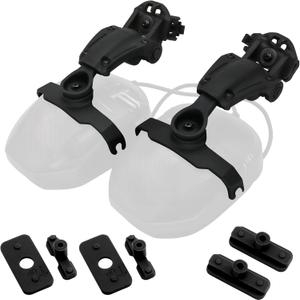 HEARFALCOM Tactical Helmet ARC Rail Adapter Accessories - Compatible with Walker's Razor Earmuffs (black)
