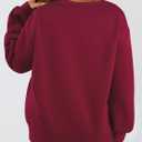 Hilinker Women's Graphic Crewneck Sweatshirts Casual Loose Long Sleeve Tops Cute Pullover, Burgundy New York, Large
