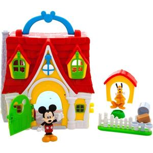 Disney Store Official Mickey Mouse Clubhouse Toys Play Set - Interactive Playhouse Junior Mickey Mouse Toys - Poseable Mickey & Pluto Figures, 13-Piece Set, Perfect for Toddlers