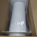 Repa Market 5 Inch Plastic Through Wall Ventilation Kit - Dryer Vent Hood with Cuttable PVC Pipe and Duct Connector - White Indoor Dryer Vent Kit/Outdoor Dryer Vent Cover - Dryer Exhaust vent