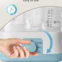 Grownsy Adjustable 4 in 1 Large Bottle Sterilizer and Dryer, 8 Bottles Capacity,Electric Steam Baby Bottle Sterilizer, Sanitizer for Baby Bottles & Pacifiers, Breast Pump Parts Blue