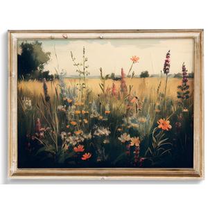 KISSFOX Vintage Framed Wall Art Moody Forest Lake Canvas Art Prints Rustic Farmhouse Fall Landscape Pictures Wall Decor Cottagecore Antique Paintings Artwork For Kitchen Bedroom Living Room Bathroom, Size 36x24