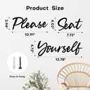 Please Seat Yourself Metal Wall Decor Farmhouse Bathroom Signs lease Seat Yourself Bath Sign Wall Hanging Decorations