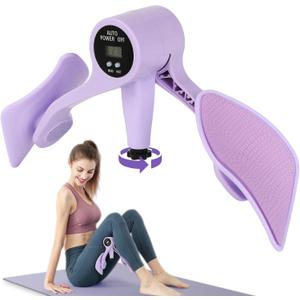 Wind Shear Thigh Trainer Kegel Exerciser, Pelvic Floor Muscle Trainer, Adjustable Resistance Thigh Master, LED Inner Thigh Exerciser Equipment, Pelvic Floor Strengthening for Women Hip, Leg, Arm