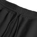 Girls Wide Straight Leg Loose Sweatpants Elastic Waist Drawstring Jogger Pants Black 11-12Y (Black)