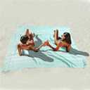 Giant Huge Thin Boho Throw Blanket Turkish Beach Blanket Towel Jumbo Extra Large XL XXL Big Oversized Outdoor Picnic Accessories Airplane Travel Essentials Camping Gears Must Haves Yard Yoga Mat Aqua (72 x 72 inch)