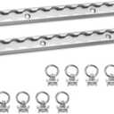 2pcs 4ft Aluminum L Track Rail with 8pcs Single Stud Fittings, L Track Tie Down System for Enclosed Trailer, Trucks, Vans, Pickup