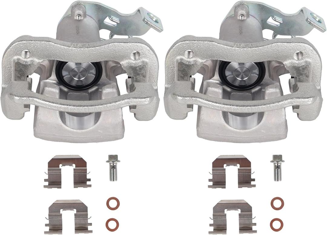 PAROD 19B6455 19B6454 Disc Brake Caliper with Bracket Fit for 2011-2016 Hyundai Elantra Sedan, 2013-2014 Hyundai Elantra Coupe Rear Left+Right
