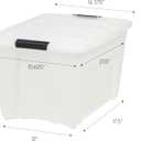 IRIS USA 6-Pack 54 Quart Storage Bins with Lids, Pearl
