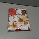 SASTYBALE Christmas Tablecloth Rectangle, Jacquard Fabric Christmas Table Cloth with Poinsettia Flowers, Spillproof Table Cover for Winter Holiday Dinner Decor (Rectangle, 60" x 84")