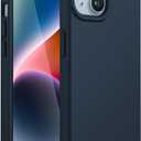 JETech Silicone Case for iPhone 14 6.1-Inch, Silky-Soft Touch Full-Body Protective Phone Case, Shockproof Cover with Microfiber Lining (Navy)