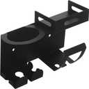 LIFKOME Wall-Mounted Toothbrush Holder Single Cup Stainless Steel Bathroom Organizer for Toothbrushes Razors and Makeup Brushes Black Color Space-Saving Storage Rack (16.50X11.00X5.60CM)