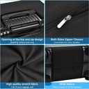 Oscart Luggage Cover Clear Travel Suitcase Protector - Transparent PVC Luggage Cover for 30 inch Suitcase (Black-NEW)