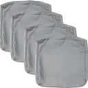 FLYMEI Patio Cushion Covers 24x22x4 Waterproof Outdoor Cushion Cover Replacement 4Packs Outdoor Seat Cushion Slipcover for Rattan Chair Sofa, Grey