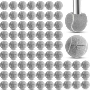 Queekay 150 Pieces Precut Tennis Balls Bulk for Chairs Classroom Tennis Walk Ball Legs Floor Protector Chairs Foot Covers for Non Slip Rubber Glide Coverings (Grey)