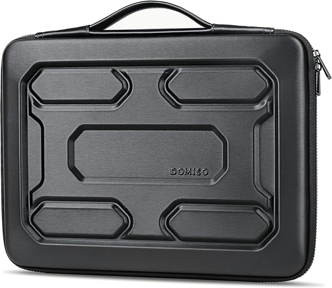DOMISO 17 inch Laptop Sleeve with Handle Shockproof Computer Bag Waterproof EVA Protective Carrying Case for 17.3" MSI GS73VR Stealth Pro/HP Envy 17/LG Gram 17"/ROG Strix GL702VS, Black