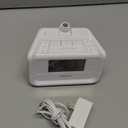 Homedics Dual Alarm Digital FM Clock Radio Time Projection, 8 Relaxing Nature Sounds, LED Display, Multi-Alarm Snooze, Sleep Timer, Nightlight, Ceiling Clock SoundSpa, White