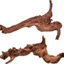 Majoywoo Natural Large Driftwood for Aquarium Decor Reptile Decor, Fewer Branches 12.5-18", 2 Pack