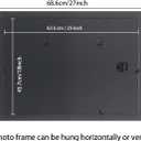 18x25 inch Picture Frame Solid Wood Black,Suitable for Panoramic Photo Frame, Posters,Painting,Group Photo,Puzzle (A23B1825)