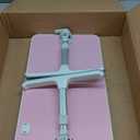 SAIJI Height & Angle Adjustable Laptop Stand for Bed, Lap Desk Bed Tray Table, Light Weight Foldable Portable Laptop Table for Couch Sofa Chair Floor Desk for Adults, Kids (Pink) (20.5 x 11.8 In)