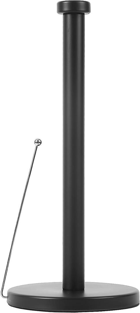 3 x Paper Towel Holder, Countertop Stainless Steel Paper Towels Tabletop Standing for Kitchen Dinning Room -Black (Black-bottom Arm)