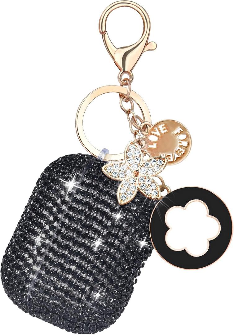 Bling Airpods iPods Pro 3 Case Cover 2025, VISOOM Rhinestone Airpods Pro 3 Cases Cute Glitter Jewelry Airpod iPod Pro3 Cases for Sparkly Apple AirPods iPods Pro 3rd Gen Case with Keychain for Women
