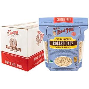 Bob's Red Mill Gluten Free Old Fashioned Rolled Oats, 32oz (Pack of 4) - Non GMO, Whole Grain, Vegan, Kosher