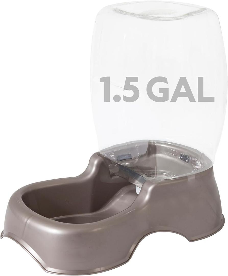 Petmate Pet Cafe Waterer Cat and Dog Water Dispenser 4 Sizes, Pearl Tan, 1.5 GAL