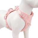 Sunraymascota No Pull Dog Harness, Puppy Vest with Front Clip for Small Medium Large Sized Dog(Light Pink,L)