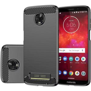 Case for Moto Z3/Moto Z3 Play/Moto Z3 Force XT1929 Case, Slim Thin Phone Case TPU Soft Back Cases Anti-Scratch Shockproof Protective Cover for Motorola Moto Z3 Black