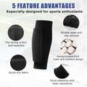 2 Pairs Soccer Shin Guards for Kids Youth Adult,Shin Guards Soccer Calf Compression Sleeve with Honeycomb Pads,Lightweight Shin Protector Support for Baseball MTB FootballBoys Girls Protective Gear, Large