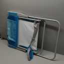 #WEJOY Folding Beach Chair for Adults, Lightweight Beach Chair with Shoulder Straps, High Back Camping Chairs with Hard Armrest, Supports 300lbs for Outdoor Lawn Concert (Cyan White)