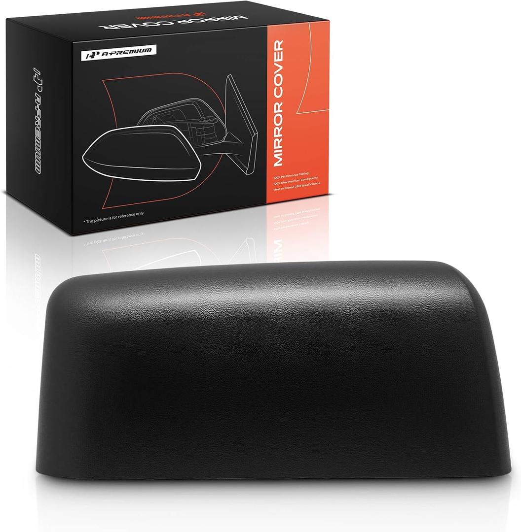 A-Premium Passenger Side Rearview Mirror Cover Cap - Compatible with Ford F-150 F150 2007-2014 - Textured Black