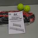 Portable Pickleball Net, Regulation Size 22FT and 11FT Half Court 2-in-1 Pickle Ball Net with 2 Pickleballs and Carry Bag for Driveway, Backyard, Street, Weather Resistance Steady Steel Frame
