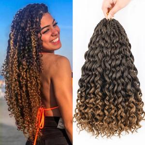 GoGo Curl Crochet Hair 7 Packs Pre-Looped Curly Crochet Hair Ocean Water Wave Crochet Braiding Hair Beach Curl Hair Extension Tangle-Resistant Upgrade (T30, 12 Inch)
