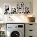 4 Pcs Modern Black Cat Themed Kitchen Dish Towels, Cat Lover Gifts for Women Friend Coworker Sister Christmas New Year Birthday Friendship Housewarming Gifts, Suitable for Bathrooms Restaurant Decor (Multicolor 289)