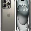 Ringke Fusion Bold for iPhone 15 Pro Max Case, Textured Sides for Grip, Anti-Yellowing Technology, Frosted Clear Back Resists Smudges - Matte Gray