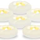 5 PACK Flameless LED Floating Candles, 3'' Battery Operated Plastic Flickering Waterproof Tealights for Cylinder Vases, Centerpieces at Wedding, Party, Pool, Holiday (Warm White)