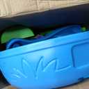 Step2 Rain Showers Splash Pond Toddler Water Table, Outdoor Kids Water Sensory Table, Ages 18+ Months, 13 Piece Water Toy Accessories, Blue & Green, 39 x 24 x 32