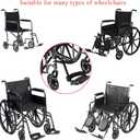 (1Pair) Wheelchair Replacement Footrests, Wheelchair Replacement Parts, Wheelchair Swivel Footrests for Standard Wheelchairs, Black