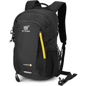 SKYSPER Small Hiking Backpack, 20L Lightweight Travel Backpacks Hiking Daypack for Women Men (Lantc 20-black)